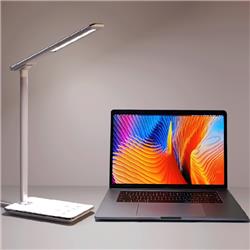 ICAN LED Desk Lamp (48 LED) with Wireless charge, Smart Touch Control Pad, Aluminum Frame, Includes USB power adapter (White...