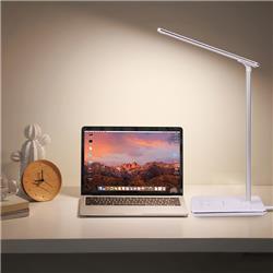 ICAN LED Desk Lamp (48 LED) with Wireless charge, Smart Touch Control Pad, Aluminum Frame, Includes USB power adapter (White...