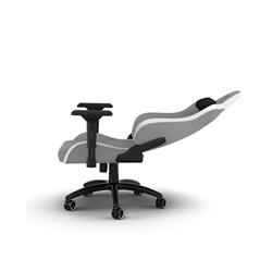 CORSAIR TC200 Fabric Gaming Chair - Standard Fit, Light Grey / White