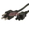 iCAN Laptop Power Cord, NEMA 5-15P to IEC 60320 C5, 6FT, Black